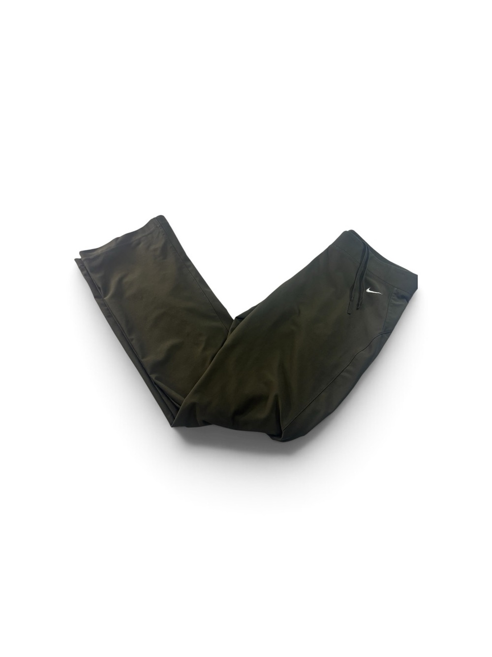 Nike Fitdry Olive Green Straight Leg Workout Pants Womens Size Med Athletic Yoga